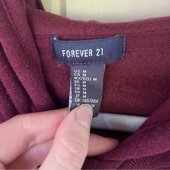 Forever 21 C Cropped Hoodie - Picture 2 of 3